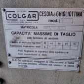 Cesoia a Ghigliottina Mecc. Colgar 3000 x 3 – 3,5 mm registro motorizzato